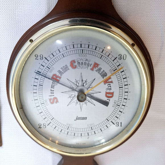 One Jason and one Springfield Brand" Weather The Storm" Vintage Barometers. - Picture 4 of 15